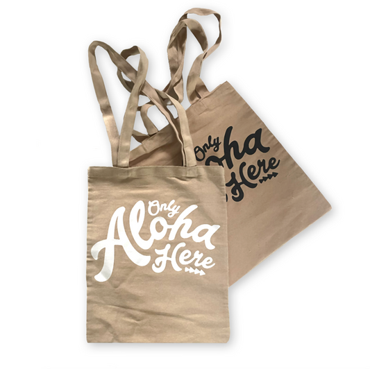 BAGS - Only Aloha Here Canvas Tote