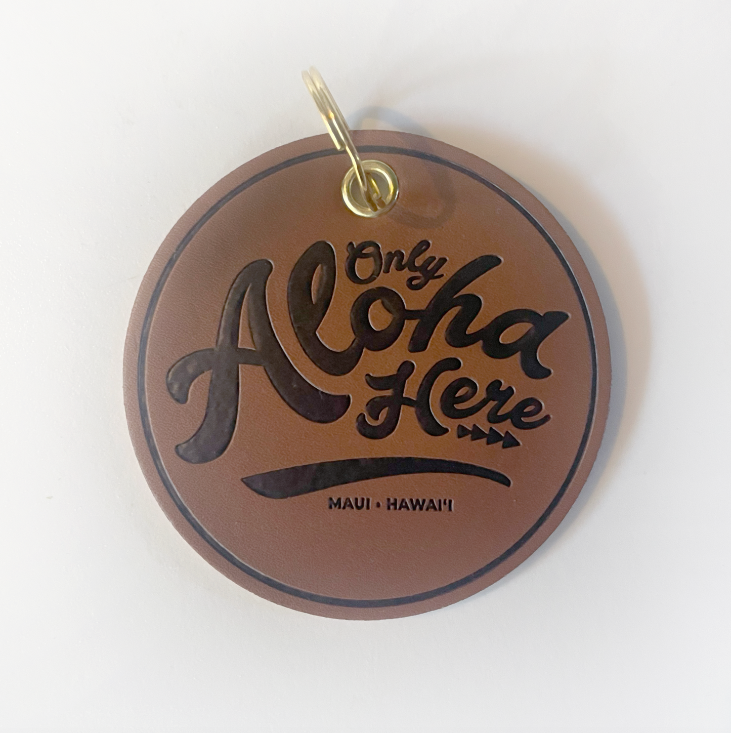 KEYCHAINS - Only Aloha Here / Leather