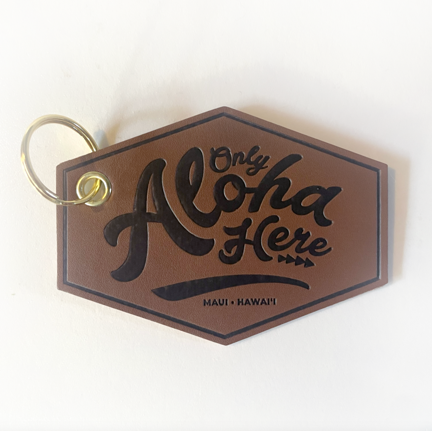 KEYCHAINS - Only Aloha Here / Leather